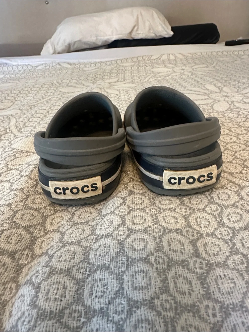 CROCS Classic Clog in Gray with Black Accents - Kids